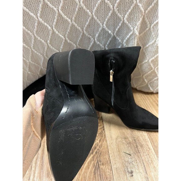 Marc Fisher Meyana Black Suede Over-The-Knee Western Toe Boot sz 6.5 - Picture 7 of 8